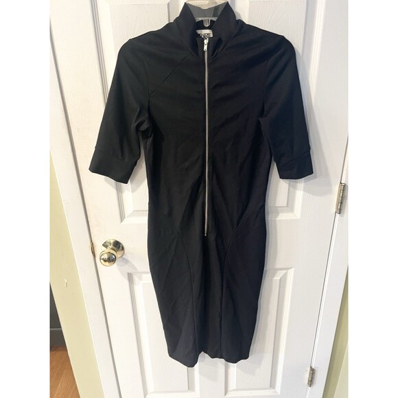 Prairie Underground zip dress Womens M Zip Front Bodycon Pockets USA Grunge Goth - Picture 8 of 8